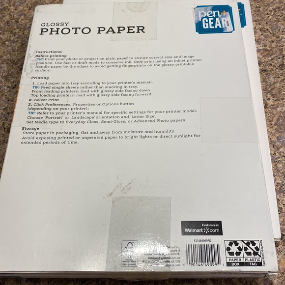 Never Opened 3 Packs Pen + Gear Glossy Photo Paper 8.5x11 50 Sheets Per Pack - Picture 9 of 12